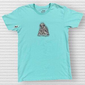 Lost Enterprises Turquoise Santa Muerte Tee Medium NWOT